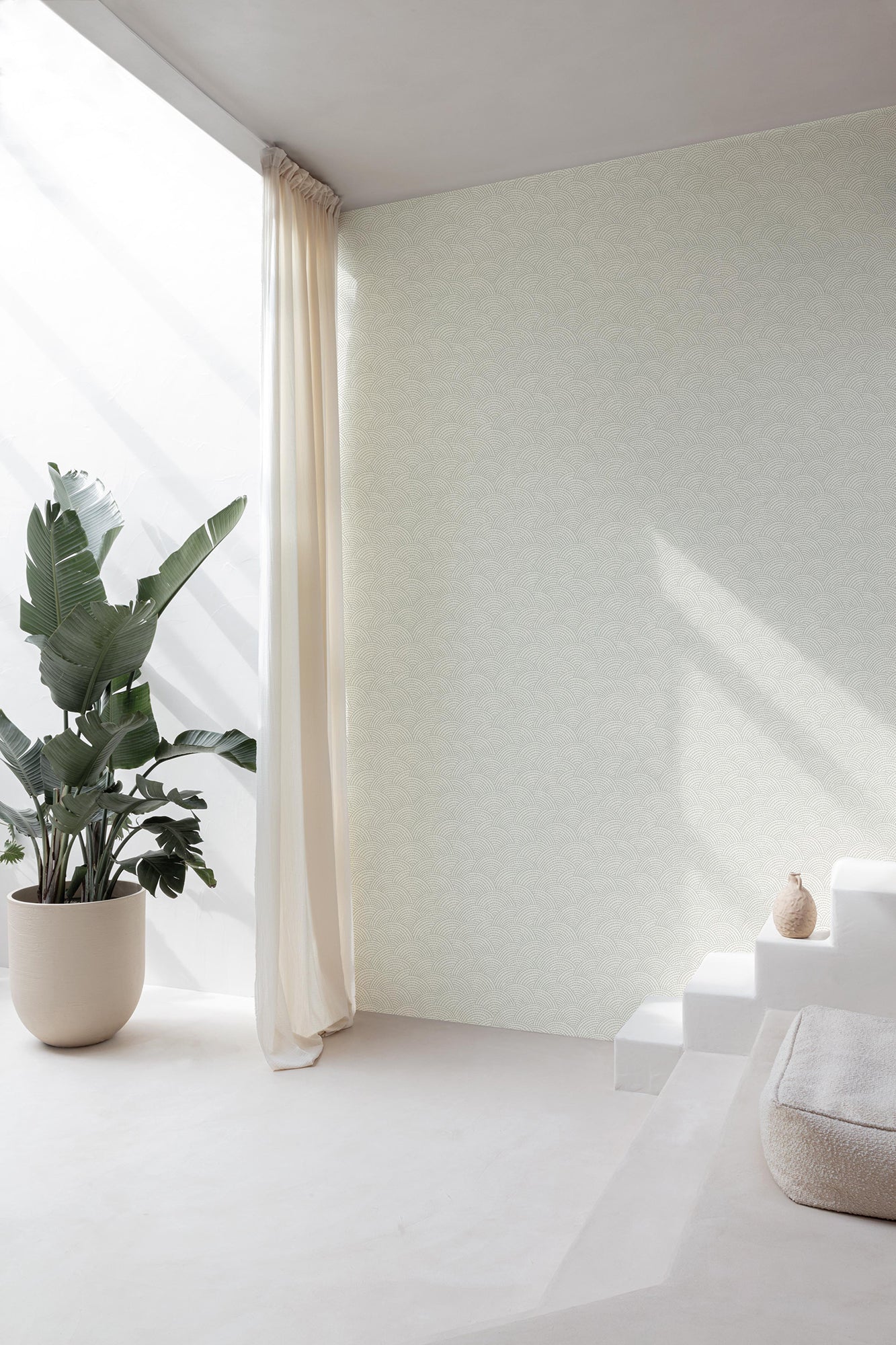 Grandeco Belize Shell Grey Wallpaper Roll 10m x 53cm